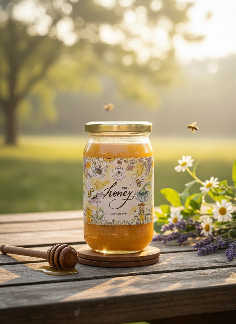 Beey Pure Raw Honey – 100% Natural | Unprocessed | Farm Fresh